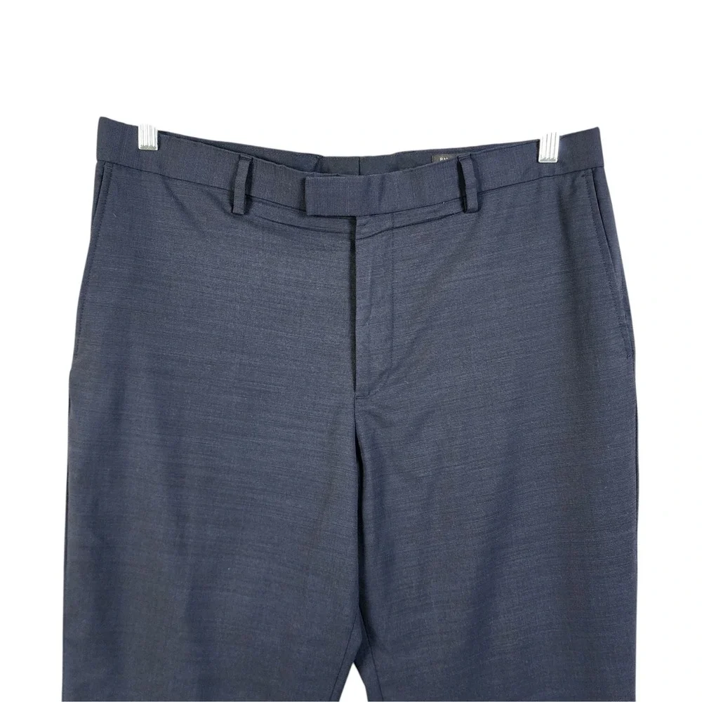 Banana‎ Republic Mens Slim Performance Stretch Wool Pants Size 36x27 Navy Blue